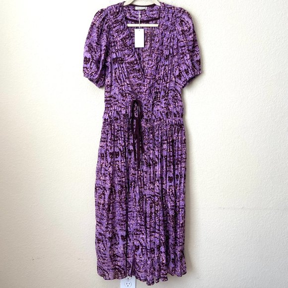 Ulla Johnson NEW Kemala Boho Printed Wrap Midi Dress - Picture 2 of 13